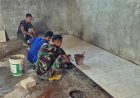 Keramik Demi Keramik, TNI dan Warga Wujudkan Lantai Kelas Layak di SD Durin Barat Kab. Bangkalan
